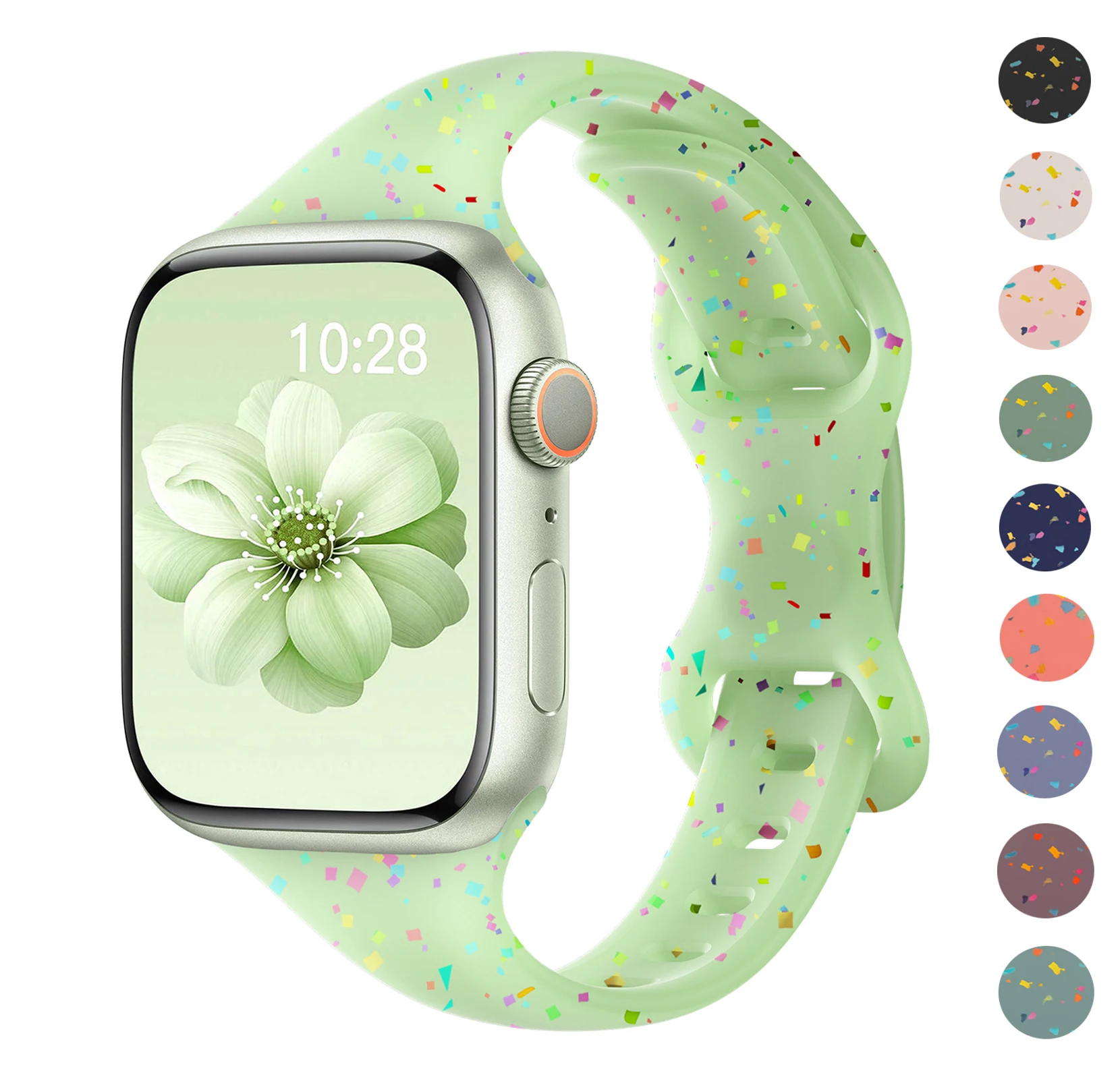 Schlankes Silikonarmband für Apple Watch Armbänder 40mm 41mm 45mm 44mm 49mm 42mm 46mm Armband iWatch Series 11 10 9 8 7 6 SE3 Ultra 3 2
