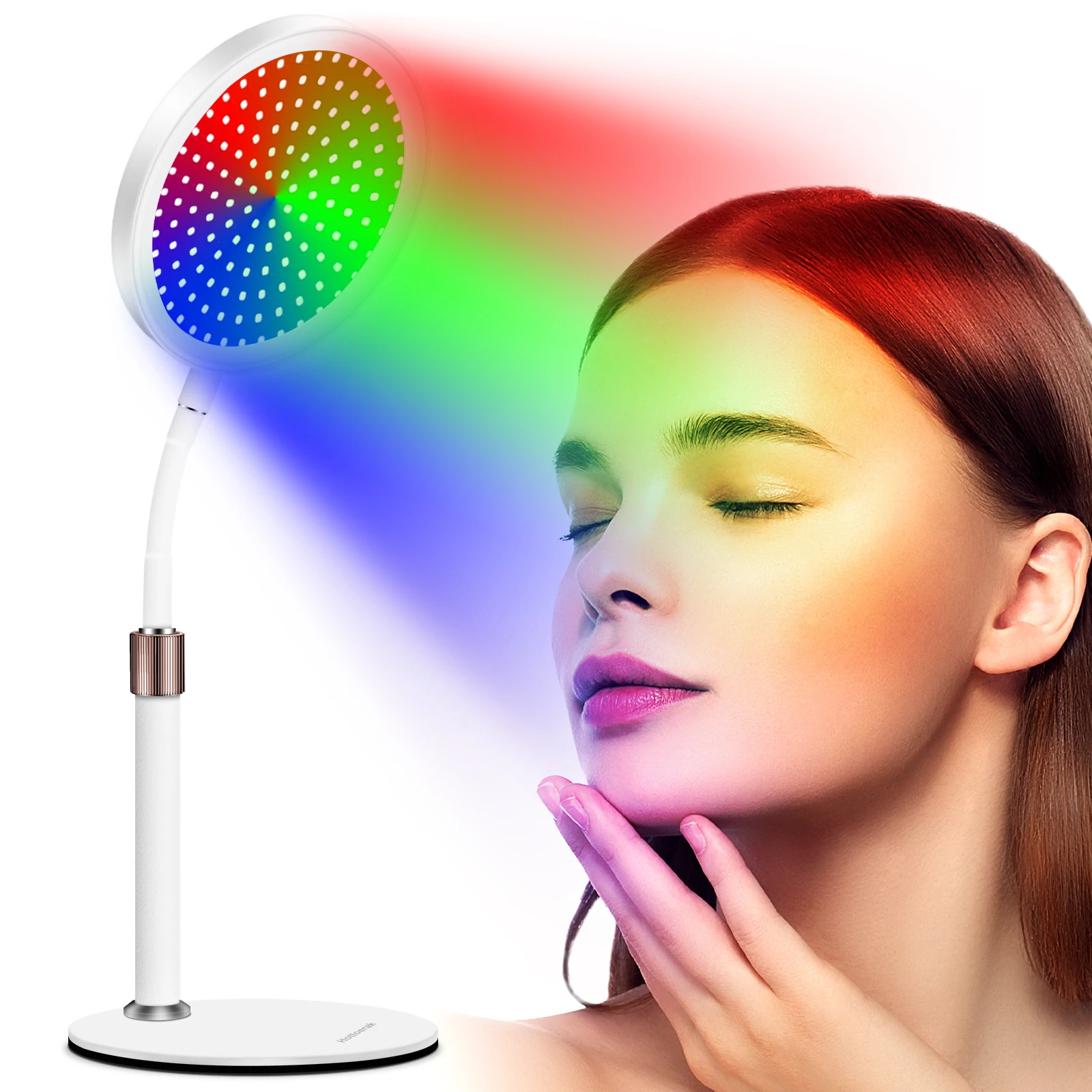 7-Color LED Red Light Therapy Lamp for Face/Knees/Back Pain Relief & Skin Rejuvenation, Professional Body Care Device