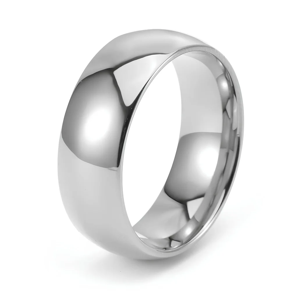 Elegant Tungsten Carbide Wedding Bands with Classic Comfort Fit Dome Design