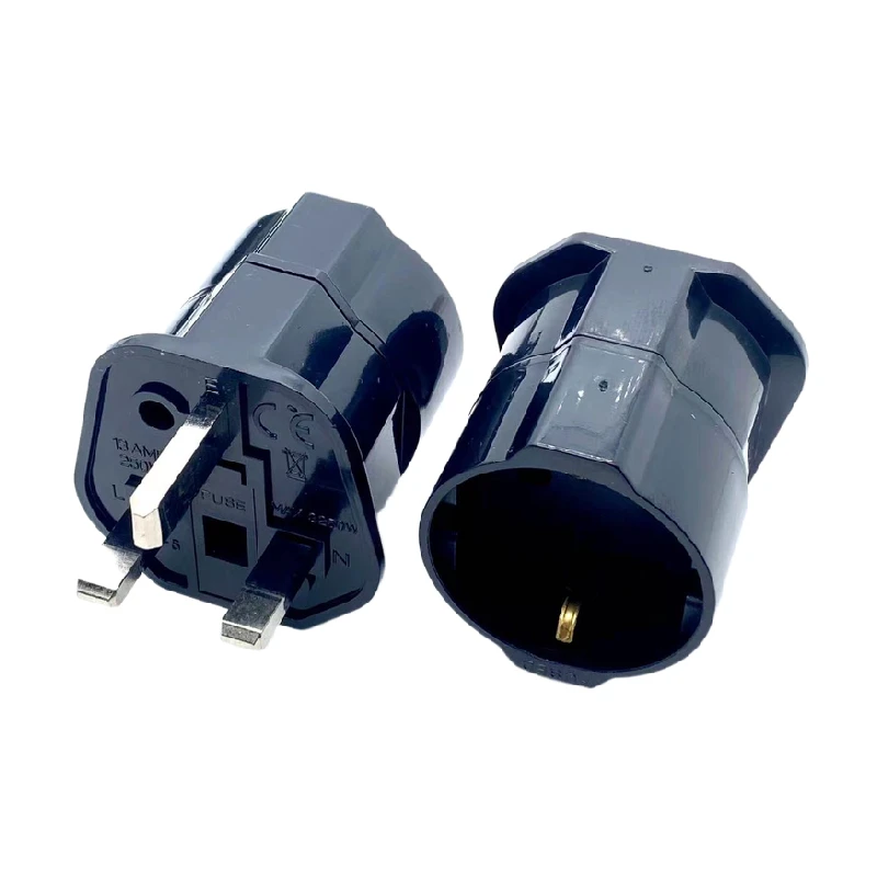 1 Pc Europeo 2 Pin Al Regno Unito 3 Pin Plug Adapter Euro Eu Travel Mains Adapter Converter Adattatori Di Alimentazione Europei Per La Ricarica Del Te