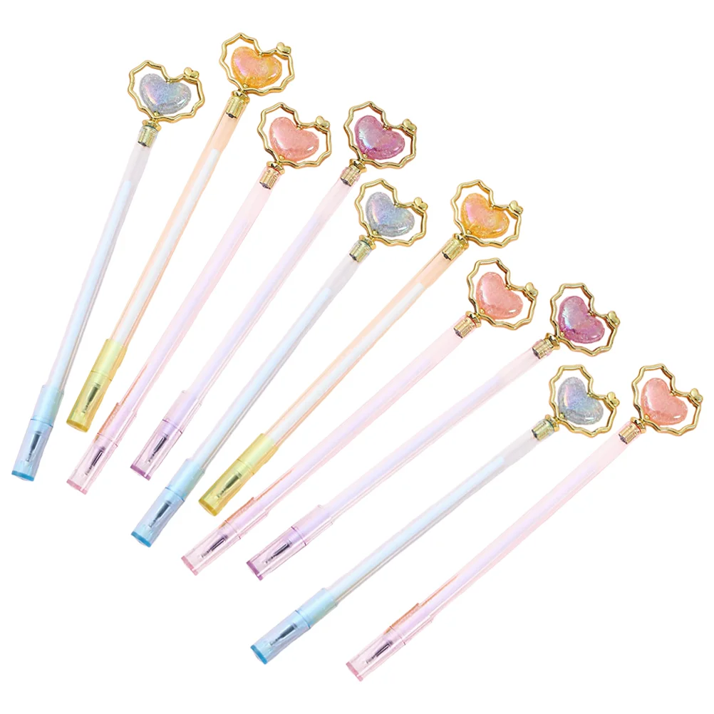 

12pcs Heart Element Sign Beads Heart Shape Writing Beads Student Signature Beads Prize Gifts