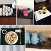 Black White Rectangular Hotel Melamine Tray Water Cup Tea Tray Creative Plastic Room Washing Storage Trays 6