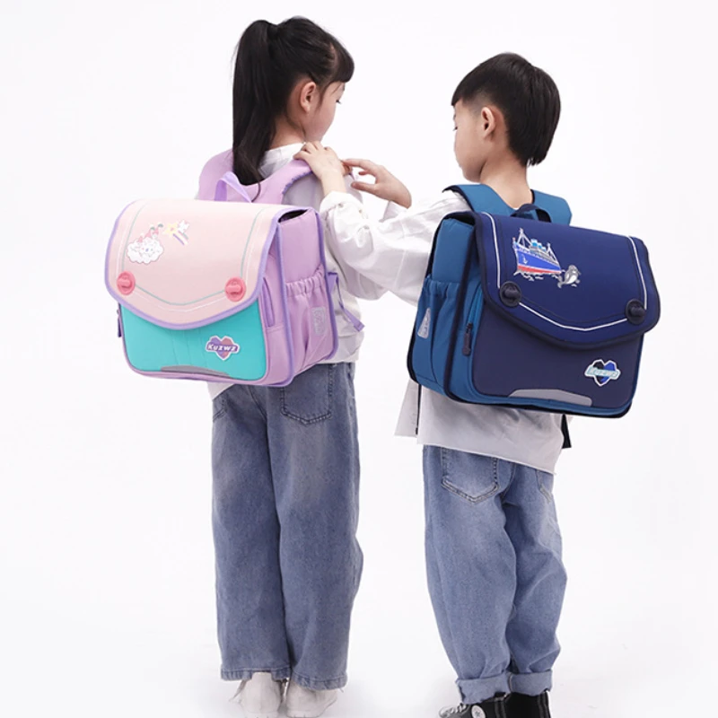 Children Cartoon Student Horizontal British Simple Backpacks Back To School Girls Boys Large Capacity Schoolbags for Travel Hot