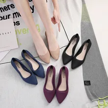 

Elegant Women Shoes Pumps Wedges Pointed Toe Fashion Shoes Woman Slip-On Shallow Comfortable Work Shoes 2020