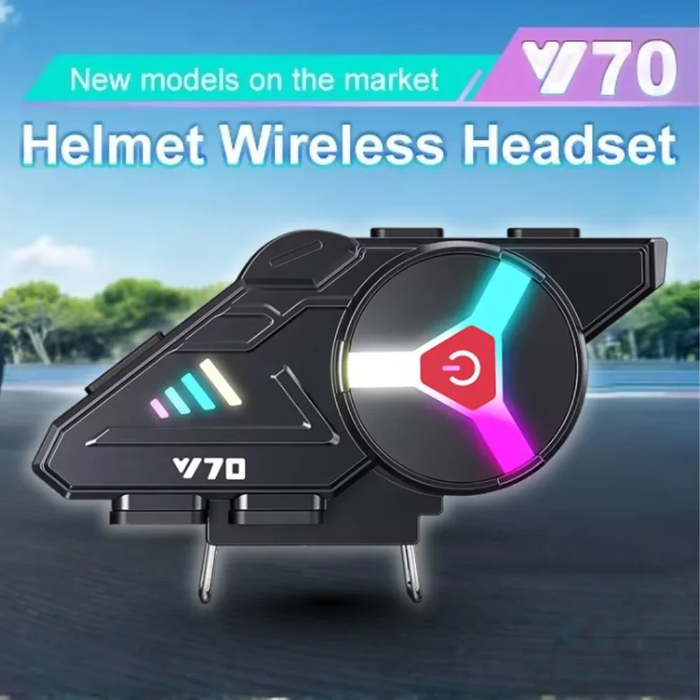 Y70 Motorcycle Bluetooth Helmet Headset IPX6 Waterproof