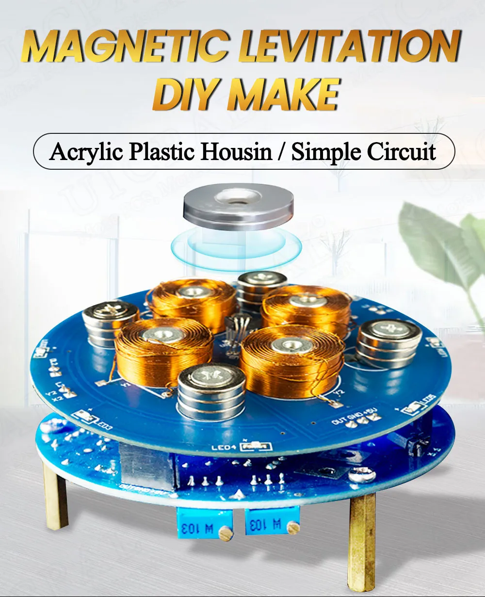 DIY Magnetische Levitation Kit Experiment PCB Löten Projekt Praxis Solder Montage Magnet DIY Elektronische Kit 2-5W 150G Last – Detail 1