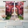 2pc,  Window Drapes Garden6 Polyester,Without Electricity Birthday Party Suitable for Holiday Decorations 2