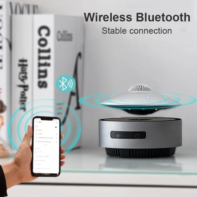 Magnetic Levitating Bluetooth Speaker Floating UFO Audio Auto-Lift Floating HIFI Stereo Music Player Creative Birthday Gift 3