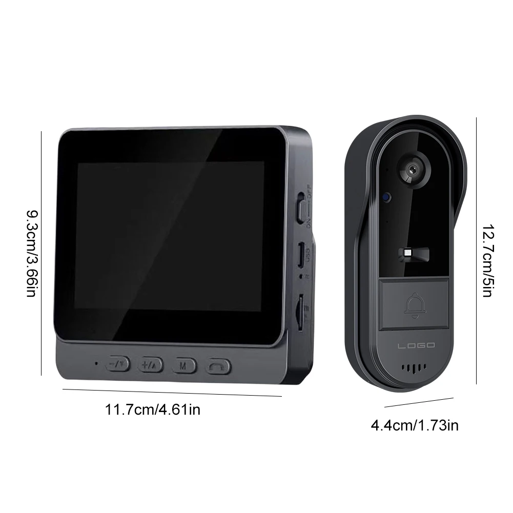 2.4G WiFi 무선 비주얼 초인종 IR 야간 투시경 무선 비디오 초인종 가정 안전을 위한 방수 비디오 인터콤 도어 카메라
