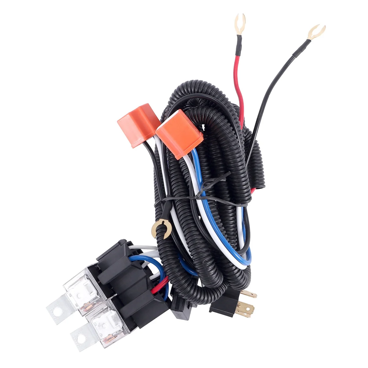 

H4 Negative Switched LED Headlight Lamp Bulb Relay Wiring Harness Plug Kit