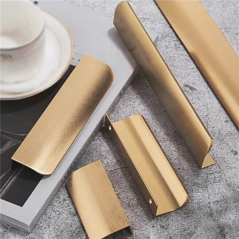 Description Picture 5 of itemFashion White Long Cabinet Invisible Handles Aluminum Alloy 80-150mm Hidden Cabinet Pulls Drawer Knobs Cupboard Door Hardware