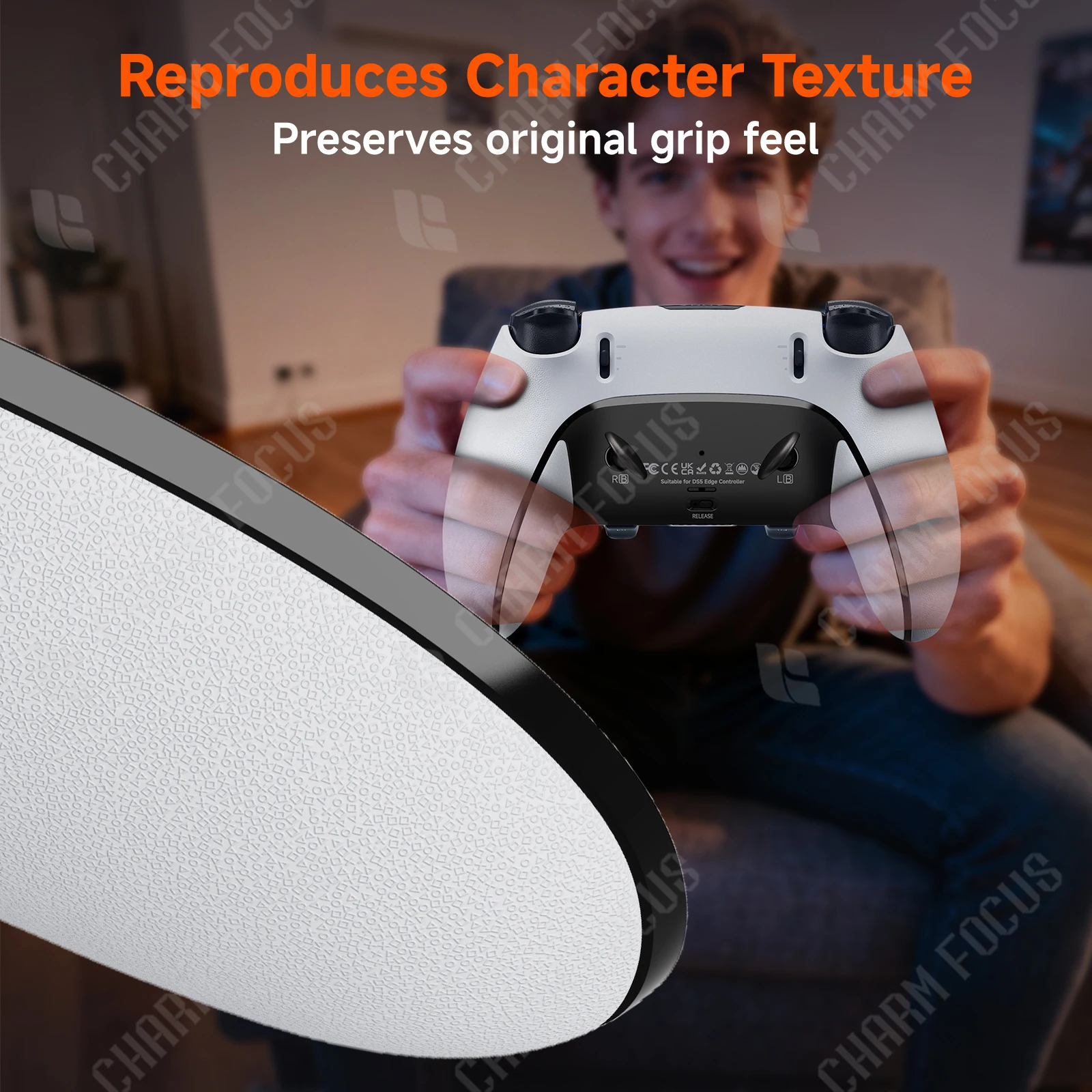 Decorative Bottom Shell with Soft Rubber Grip for DIY Replacement (Controller Not Included)