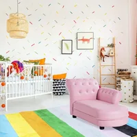Kids Sofa, Pink Toddler Couch Princess Sofa with PVC Leather and Embedded Crystal, Upholstered Children Chaise Lounge 2