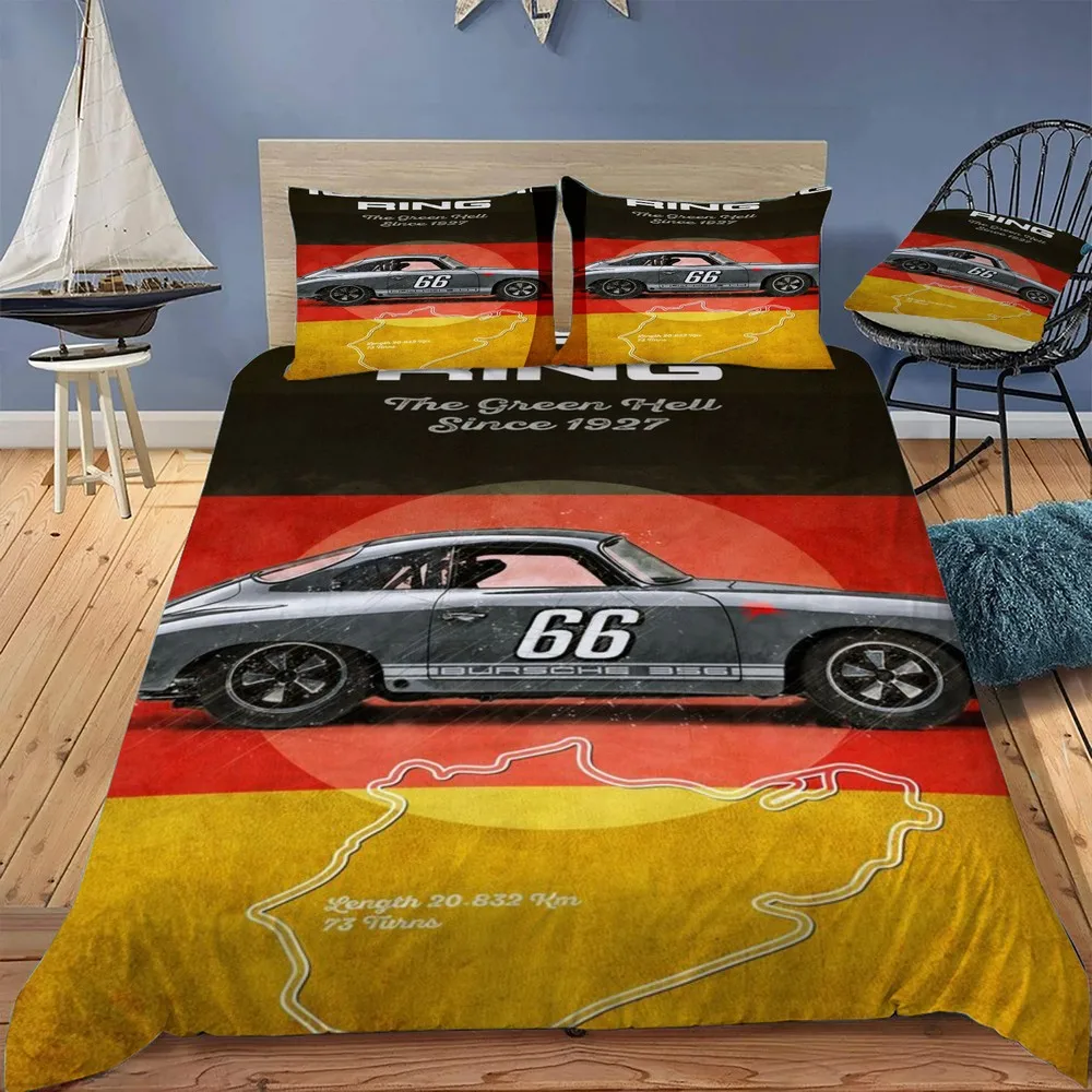 

Nurburgring 356 винтажный комплект постельного белья с пододеяльником и двойным покрывалом роскошный пододеяльник с застежкой-молнией Королевский размер наборы одеял
