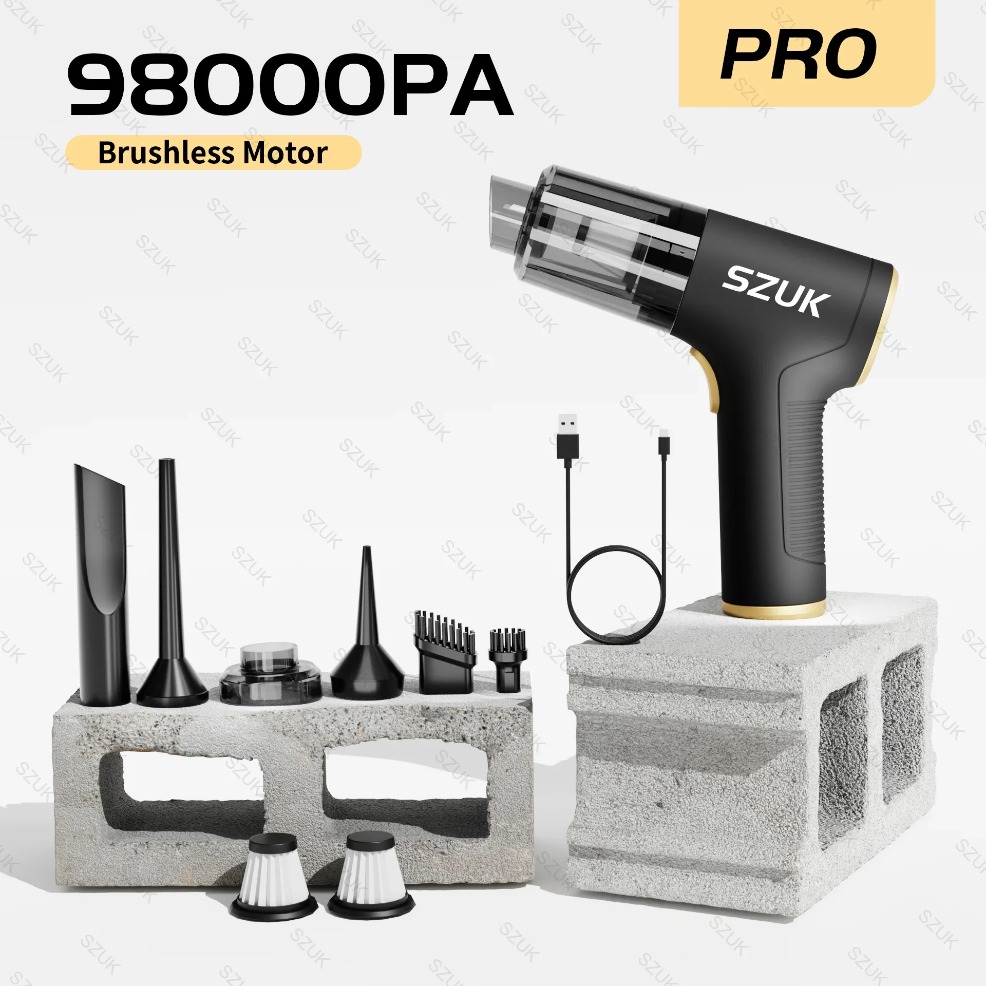 98000PA سيارة مكنسة كهربائية آلة تنظيف صغيرة شفط ق...