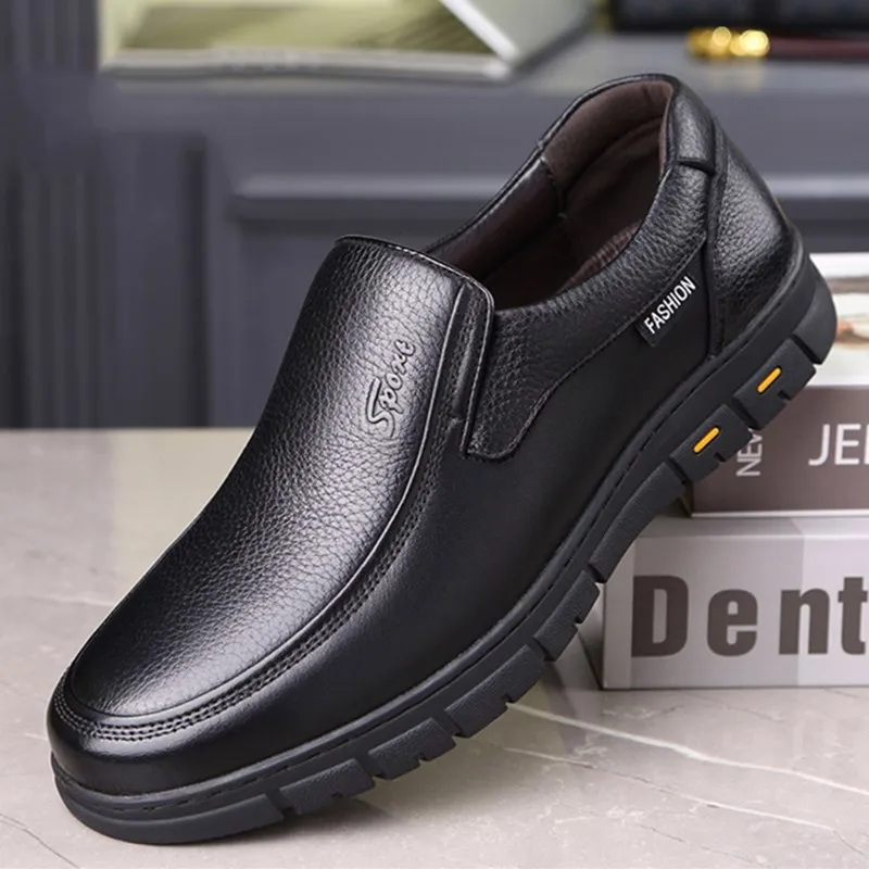 Men's Loafers Genuine Leather Comfortable Anti-Slip Wear-Resistant Soft Casual Shoes-8867 - 2