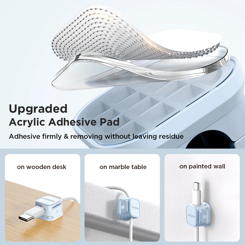 Joyroom Colorful Magnetic Cable Clip Cable Adjustable Cord Holder Under Desk Management Wire Keeper Organizer Holder