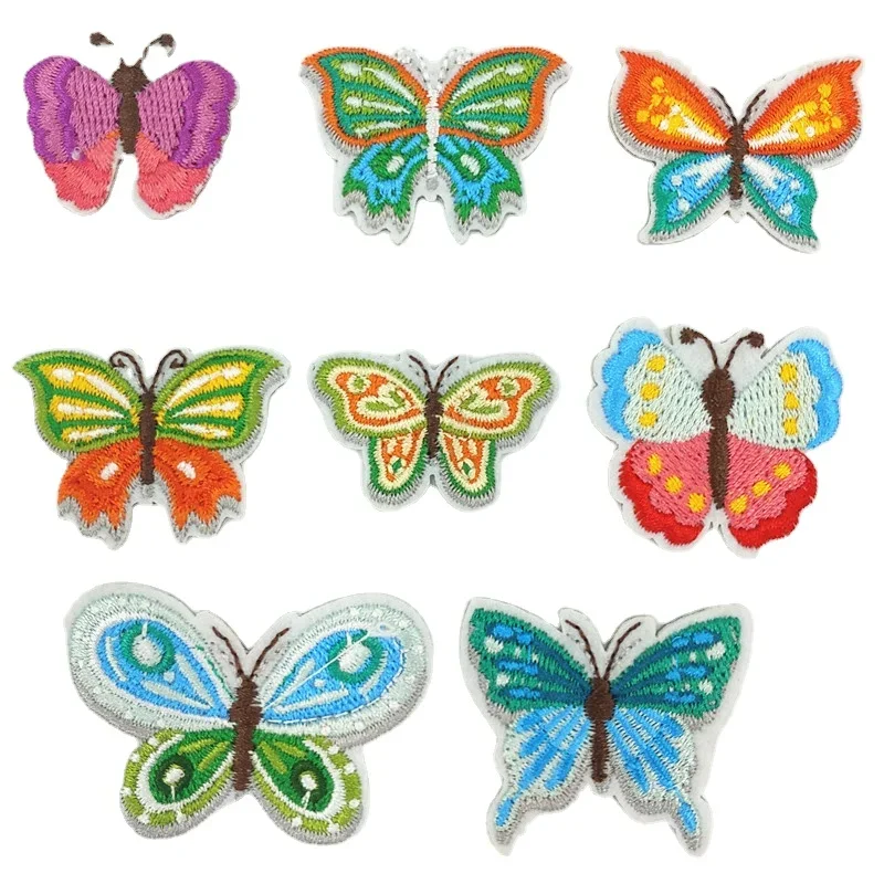 

50 шт./партия, нашивка с радужной бабочкой