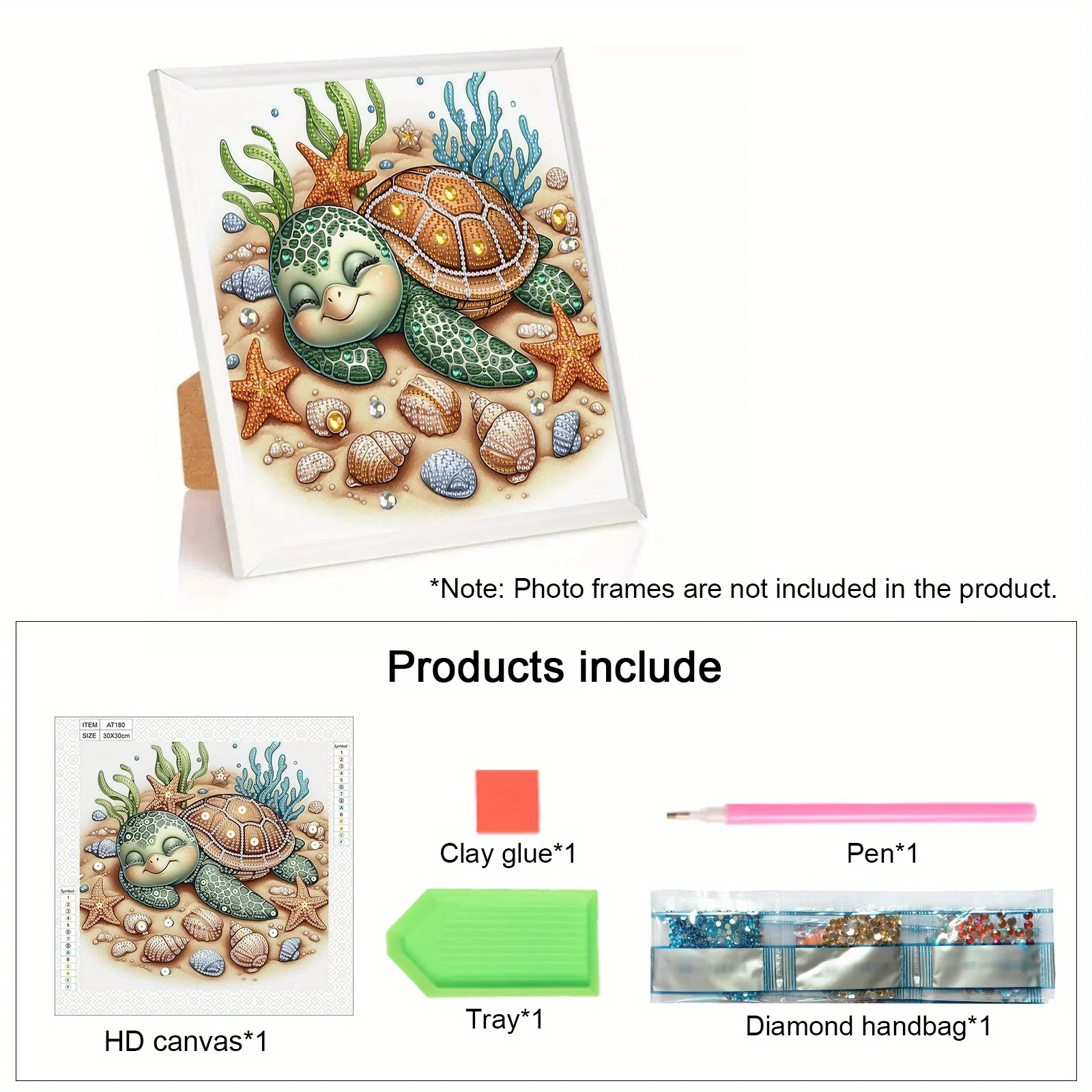DIY Sleeping turtles 5D Special Shape Diamond Art Kits for Beginners Diamond Art Painting Kits for Home Wall Decoration Gift