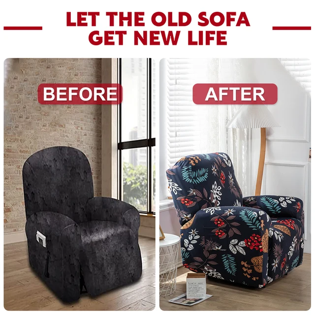 Recliner Covers JOKIVTOU Stretch Recliner Slipcovers Pieces