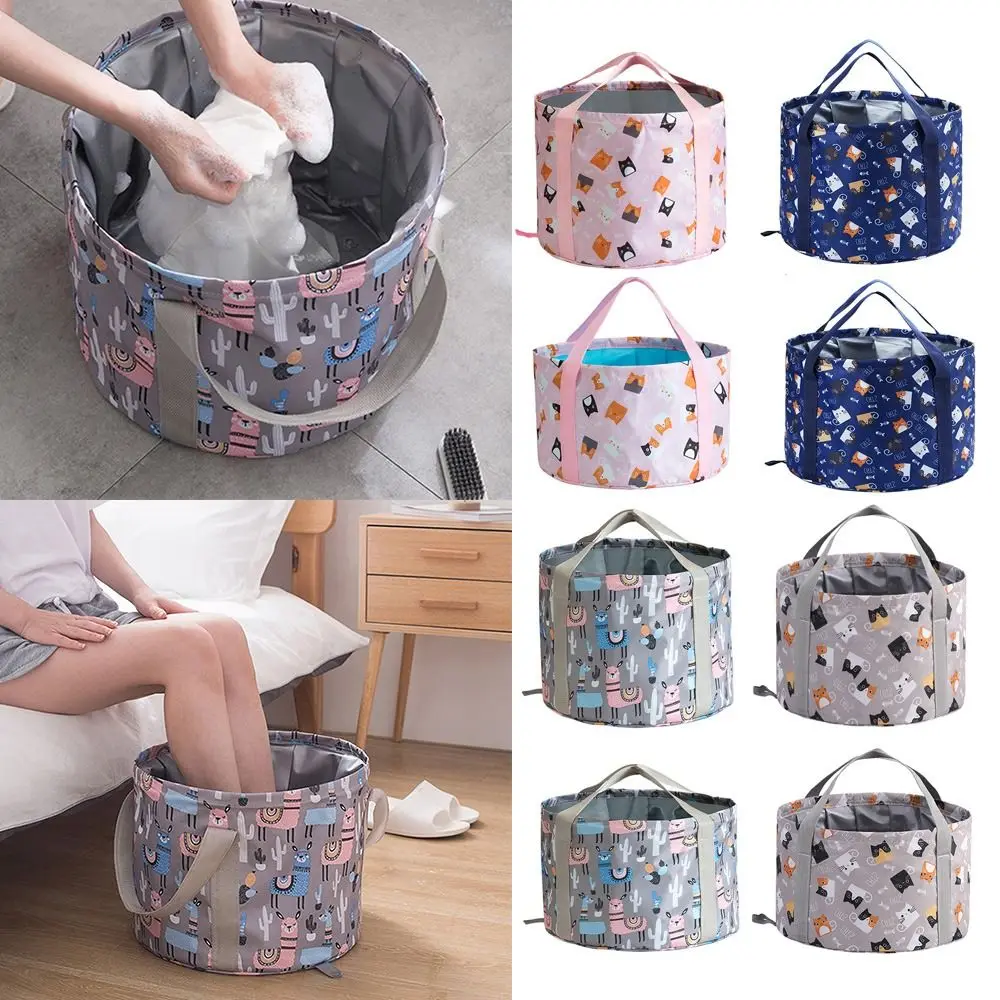 Foldable Foot Tub Portable Bath Bag Wash Basin Water Bucket Large Capacity Bath Feet Spa Massage Washing Tub For Outdoor Travel foldable foot soaking bucket