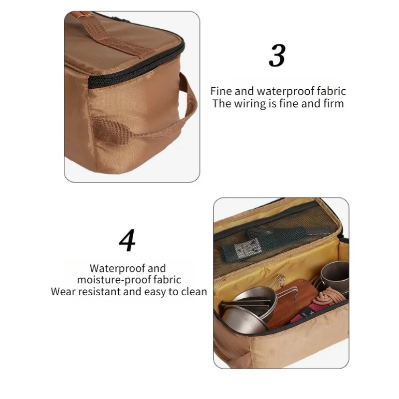 Outdoor Picnic Cutlery Storage Bag, Stove Gas Tank Storage Bag For Carrying Small Items During Outdoor Picnics and Camping