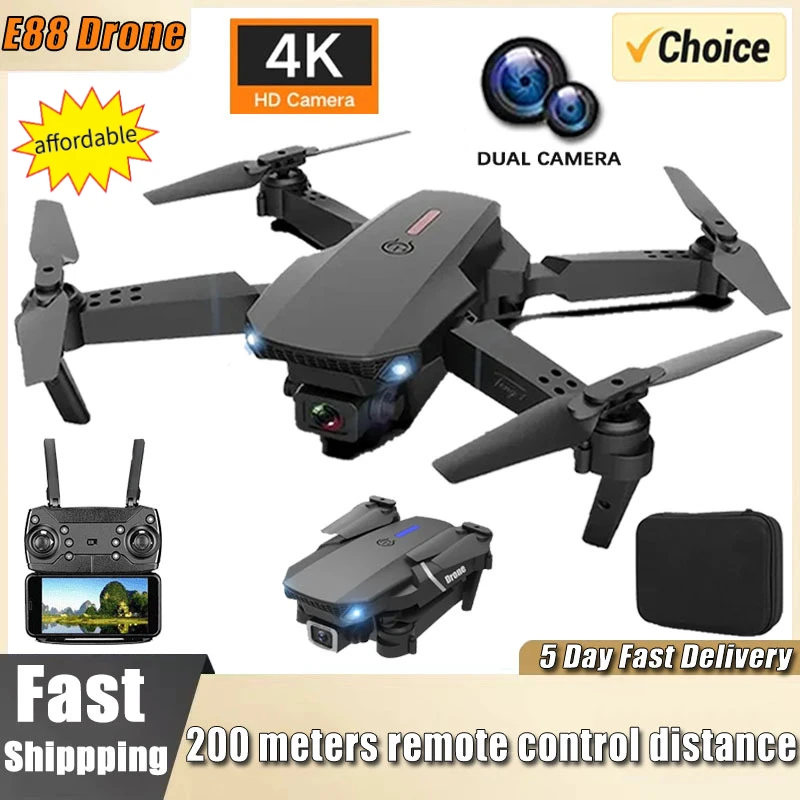 Drone pliable 4K avec caméra WiFi FPV en vol, parfait pour débutants et enfants