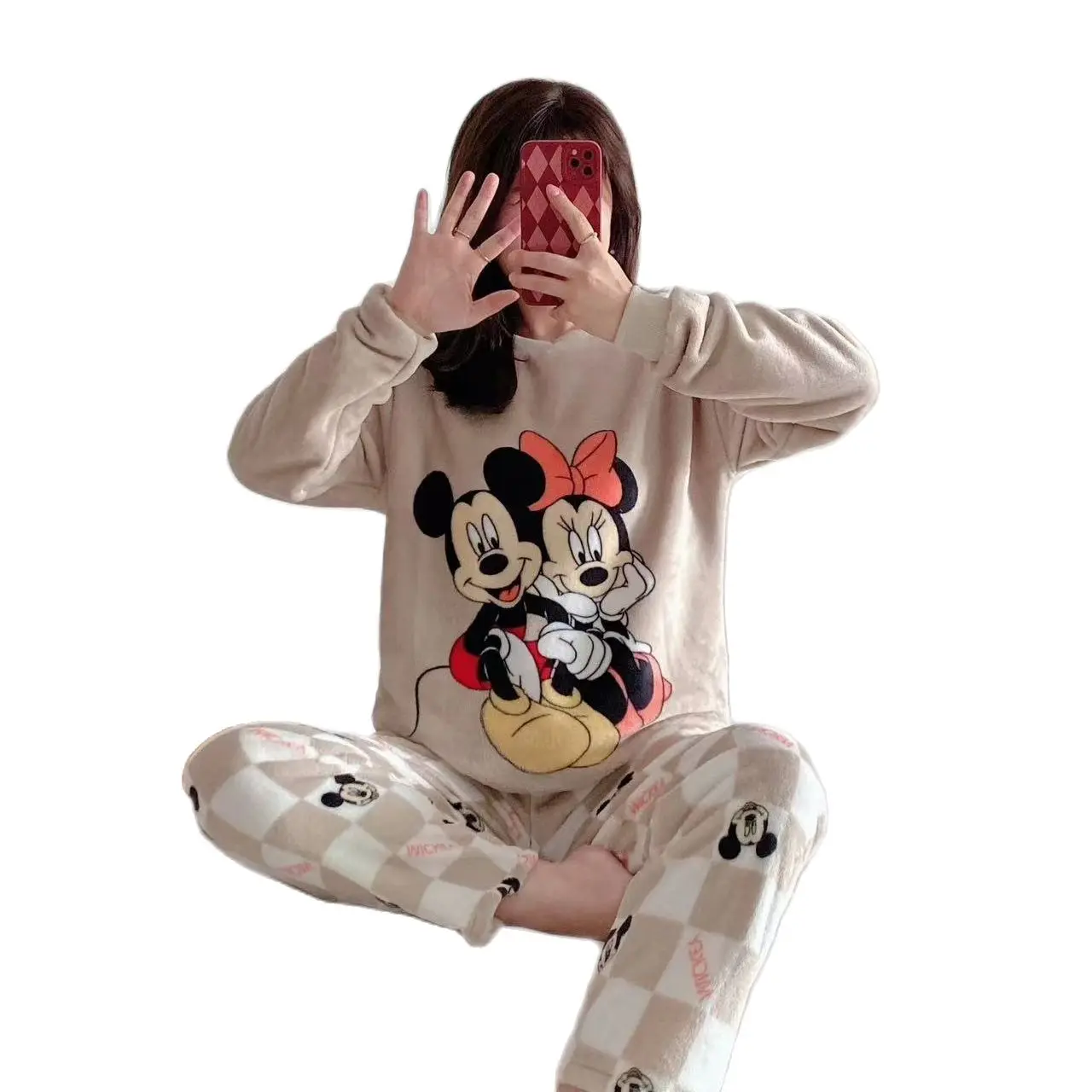 Minnie Mickey Mouse Pajamas | Pijama Full Micky Mouse Women - Disney Flannel Pajamas Aliexpress