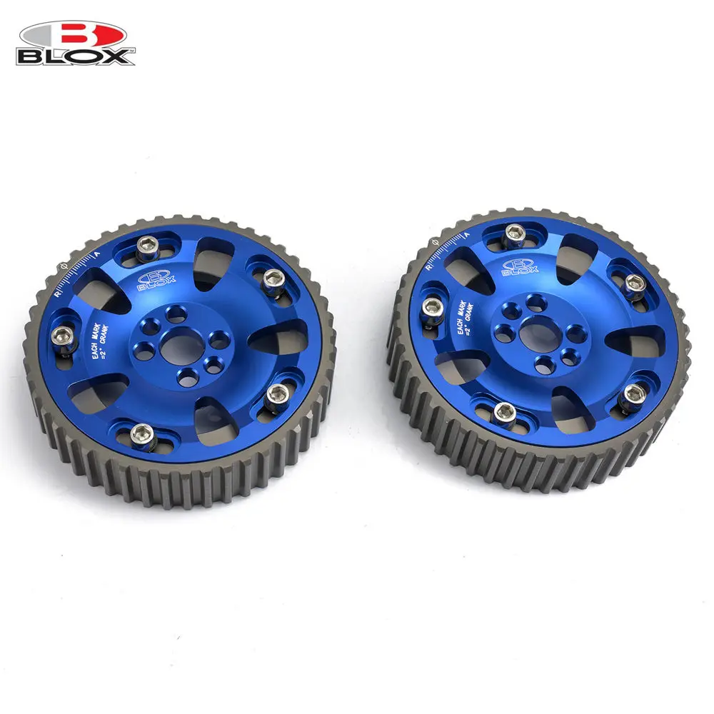 2Pcs Adjustable Cam Gears Timing Gear Pulley For Nissan Skyline GTR R34 2.6L RB26DET engine 98-02 Inlet and Exhaust EP-CGRB25BL