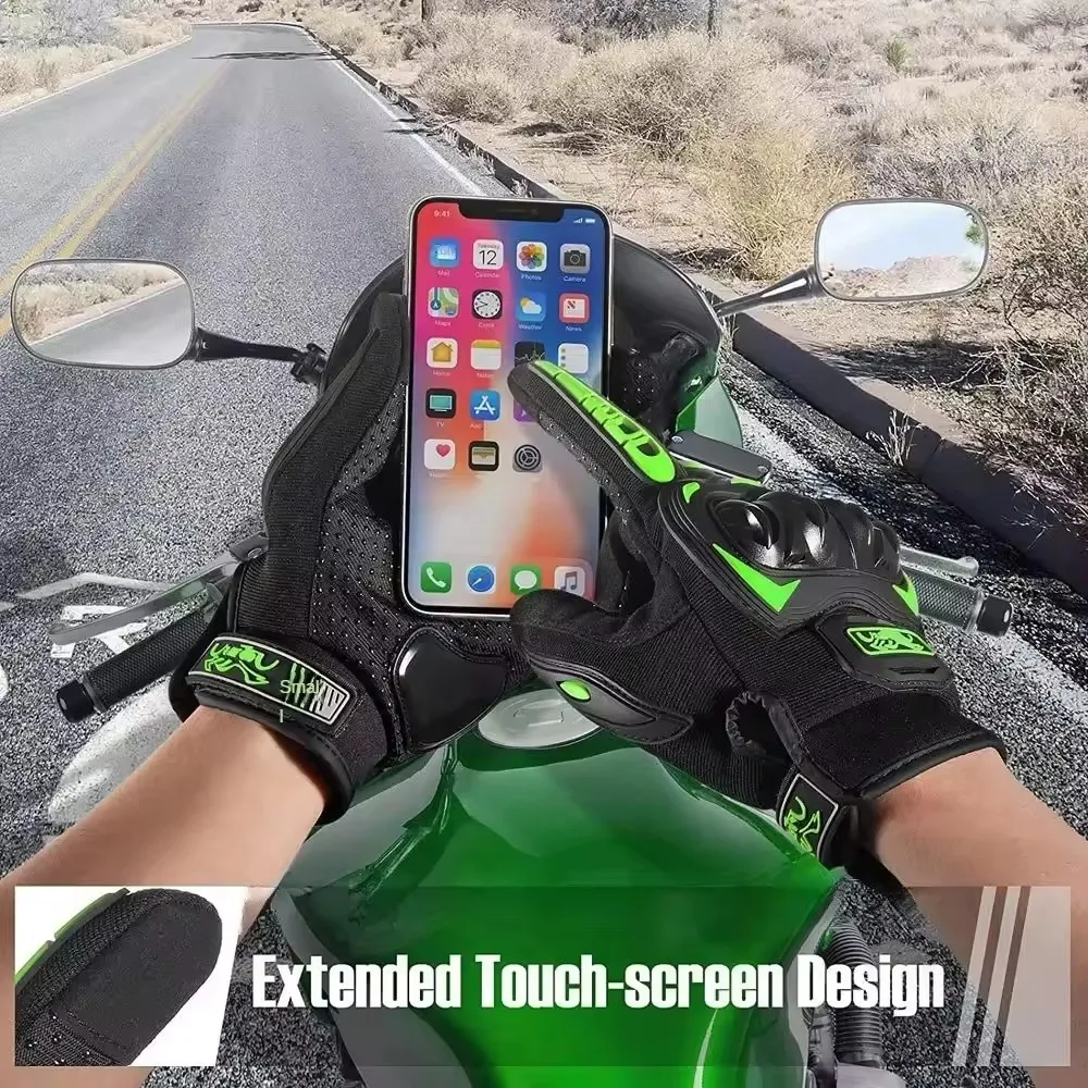 Motorcycle Gloves Summer Riding Breathable Gloves Hard Knuckle Touchscreen Motorbike Gloves Tactical Gloves for Dirt Bike Moto 4