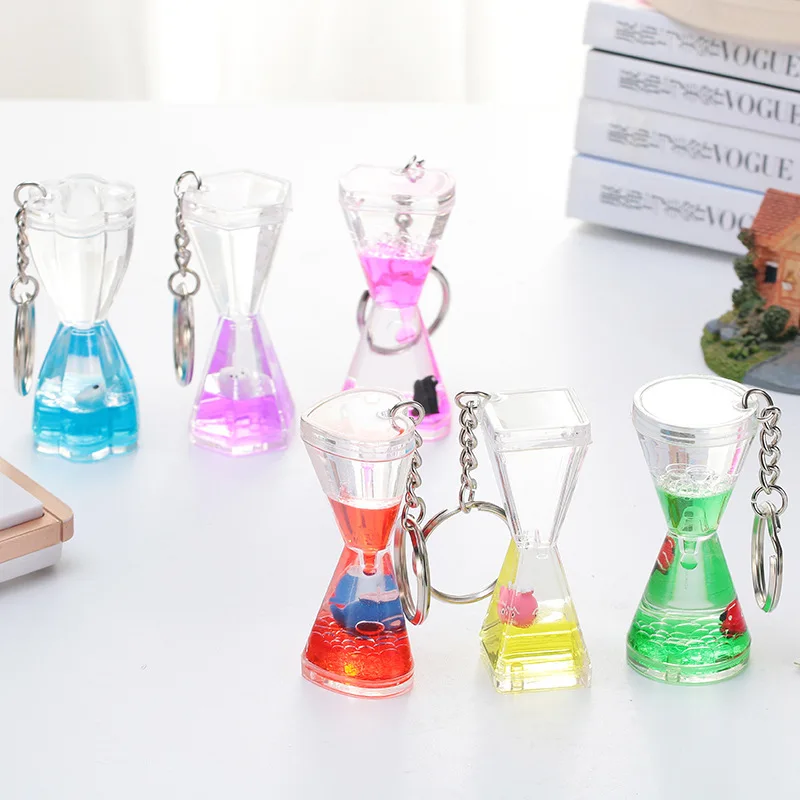 

NEW Colourful Random Timing Hourglass Plastic Oil Drops Mini Cute Version Pixie Crystal Pendant Couple Gift Waist Jewellery