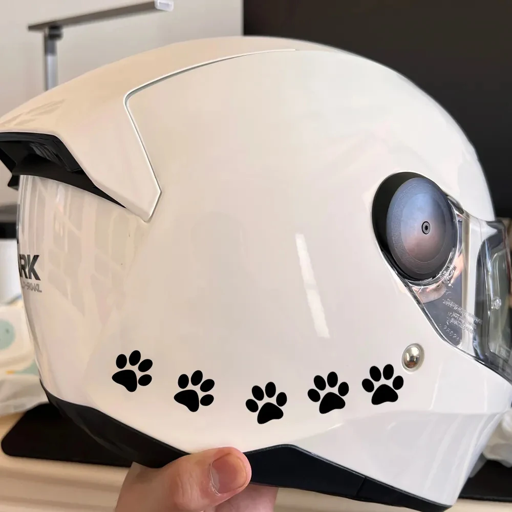 Cartoon Cat Paw Print Sticker For Motorcycle Helmet Decal Motor Body Accessories Car Stickers