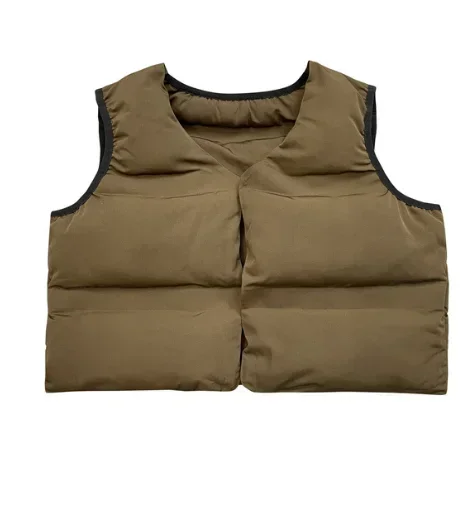Autumn men Kanye West with double-sided can wear pure cotton vest high quality solid color vest high street trend loose coat  XL 5