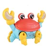 Children Toys Crawling Crab Walking Dancing Electronic Pets Robo Crab Glowing With Music Light Baby Toddler Pet Toy Gift 2