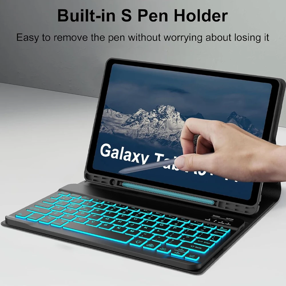 Premium Wireless Bluetooth Keyboard Case with Smart Stand Cover