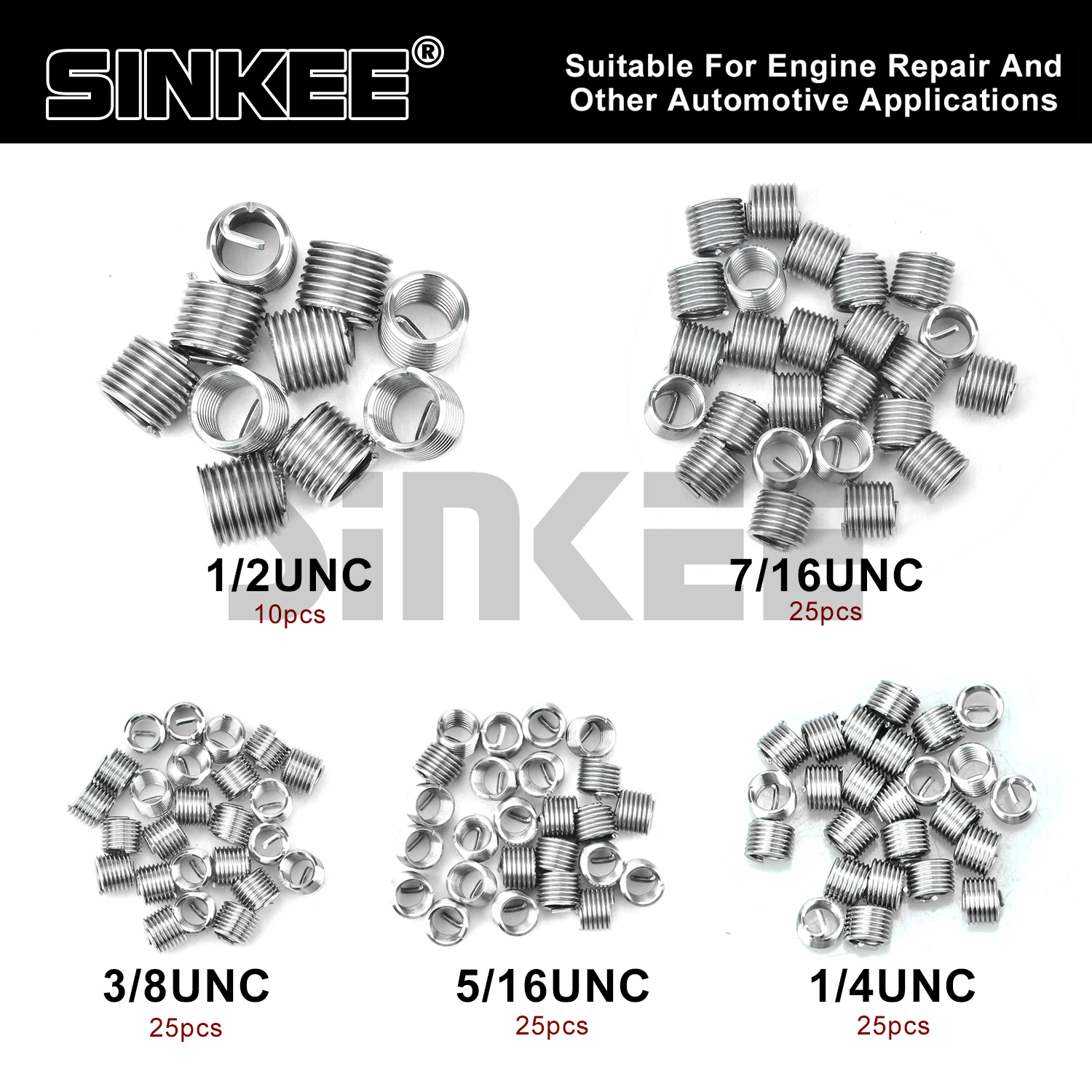 Thread Repair Tool Kit 131Pcs M5 M6 M8 M10 M12 Coil Drill Insert Installation Engine Block Restoring Damaged Set thread repair tool kit