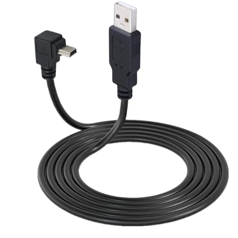 미니 USB 케이블 충전기 코드, 데이터 동기화 충전 어댑터, GPS, 캐논, 대시 캠, satnav, 캠코더, 자동차, 카메라용, 90 도