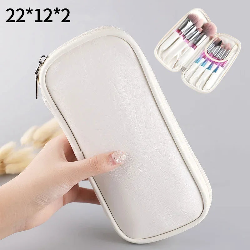 EIIORPO Makeup Brush Organizer Bag Travel Cosmetic Holder Bag Waterproof  Dust-free Pencil Cup Holder Case with Zipper