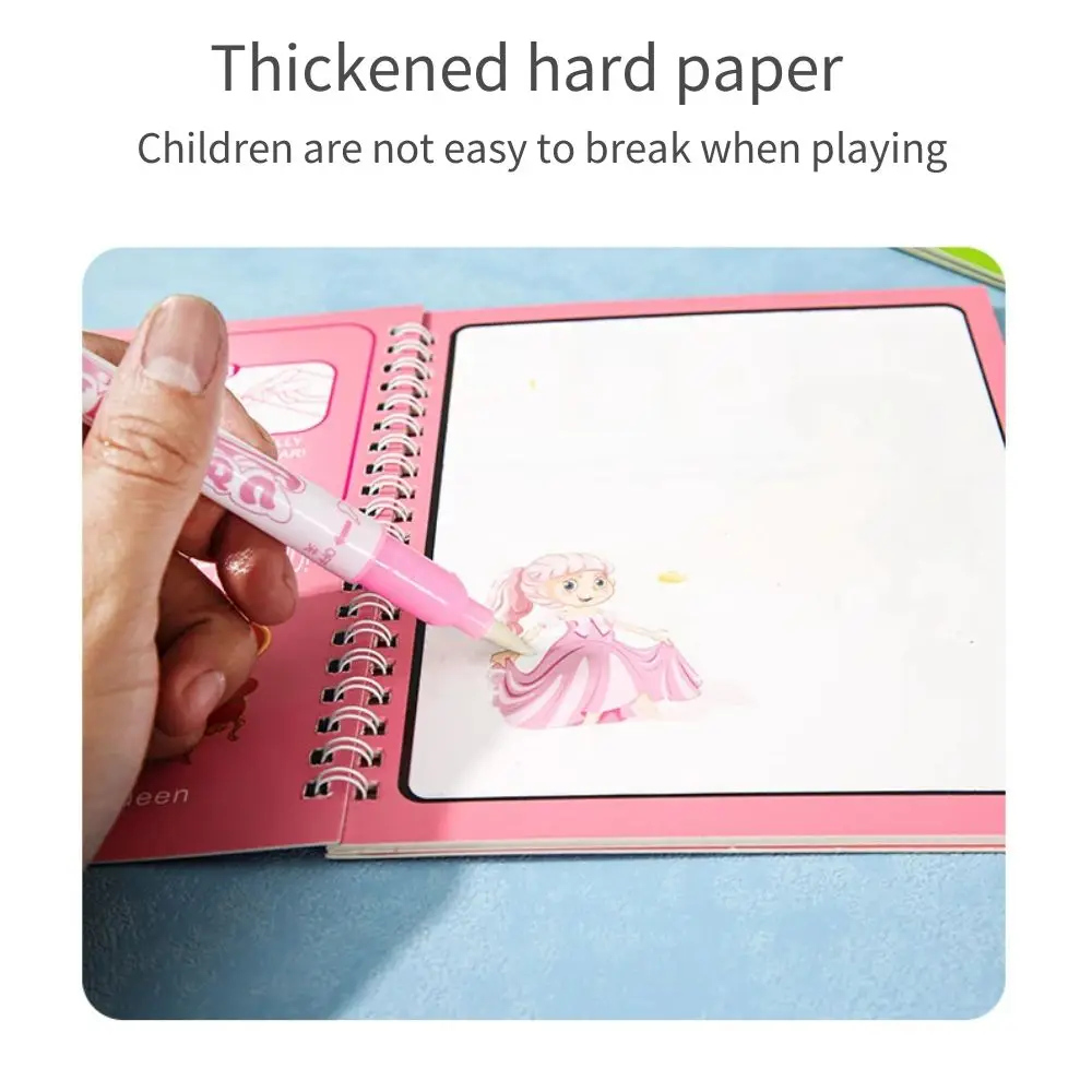 Magical Book Water Drawing Montessori Toys Reusable Coloring Book Early Education Toys Dinosaur Princess Ocean World Letters 5