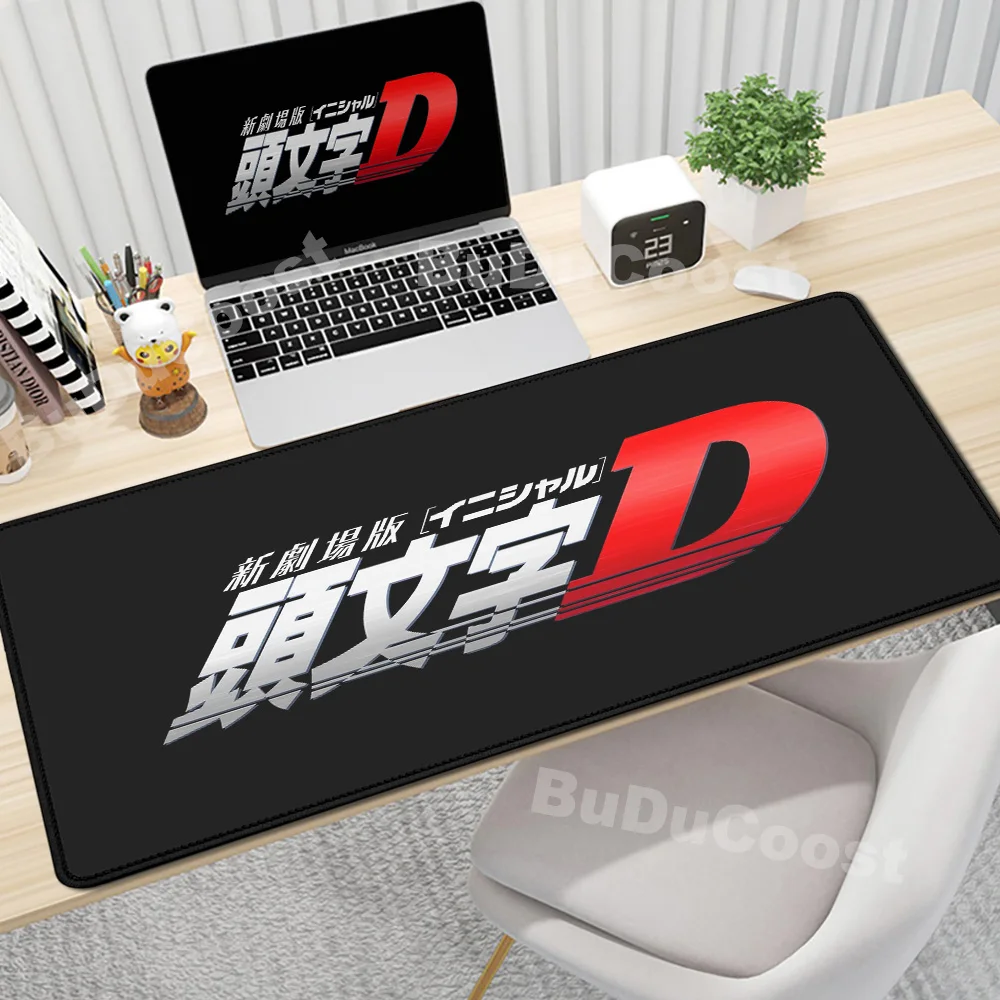 thumbnail image 1 of Alfombrilla de ratón para juegos, antideslizante, con diseño de anime Initial D, alfombrilla grande para escritorio de oficina, alfombrilla de goma con arte en blanco y negro, 1 of 5