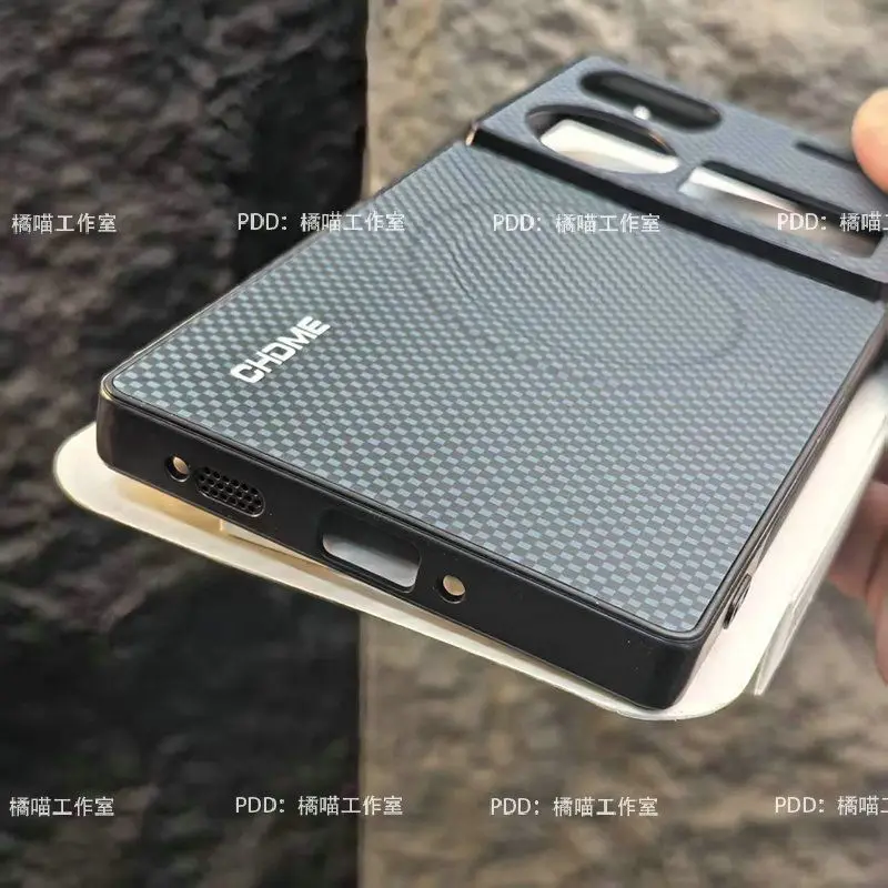 Vegan Leather Magnetic Stripe Phone Case with Shockproof Bumper