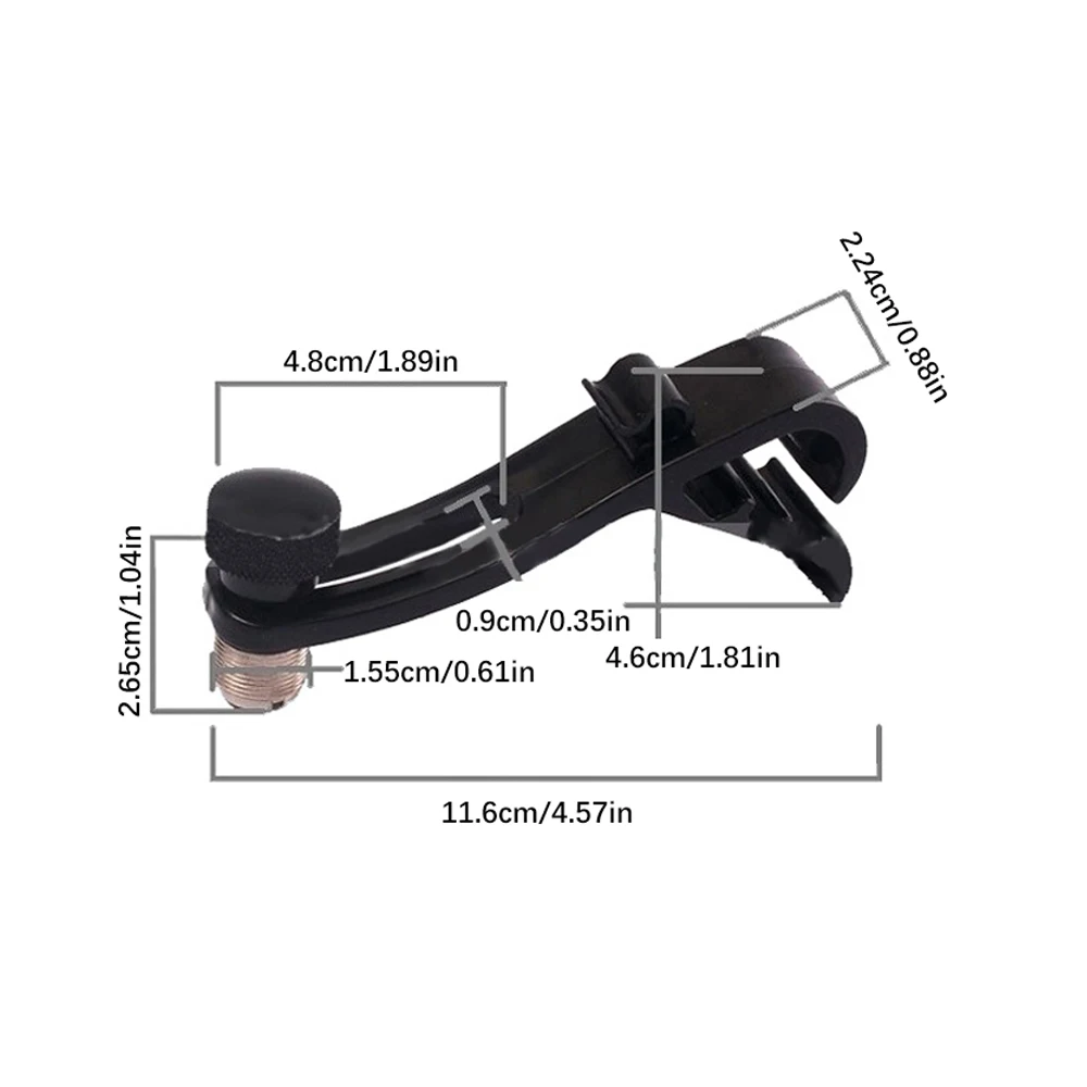 Drum Microphone Clip Holder Height Adjustable Mic Clip Stand Drum Rim Mount Clamp Groove Gear Shock