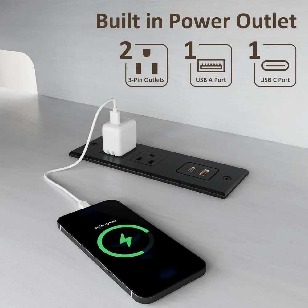 44" Electric Fireplace Mantel with LED Farmhouse TV Stand, Remote Control & Realistic 3D Flame for Living Room