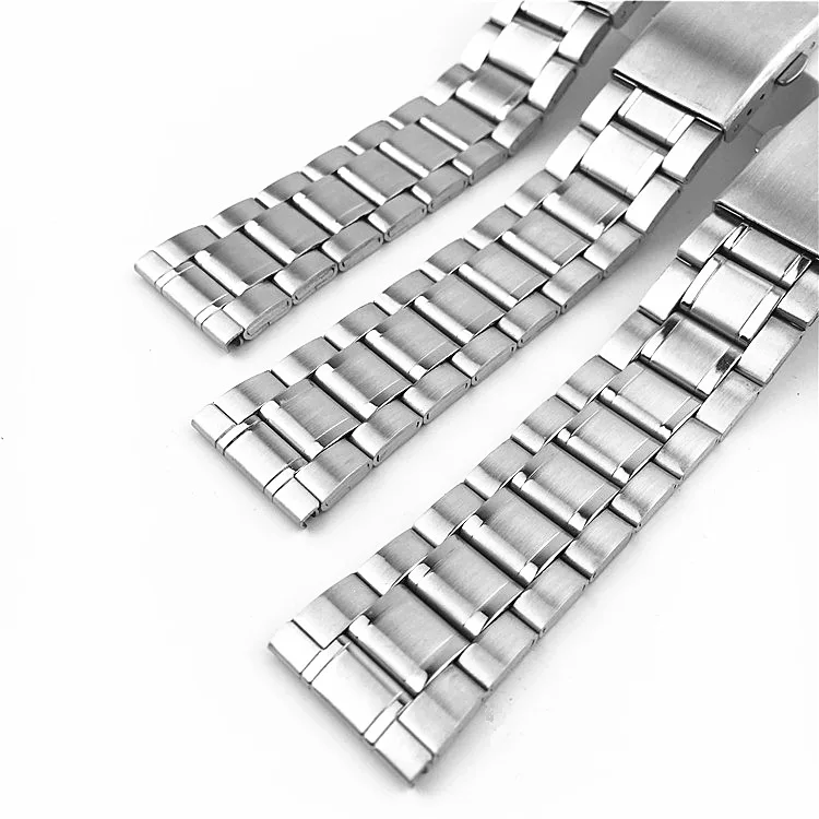 Elegant Stainless Steel Bracelet Watch Band with Secure Folding Clasp
