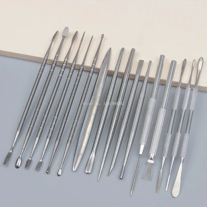 Pottery Model Sculpture Spatula Stainless Steel Open Eye Knife DIY Ceramic Crafts Statue Doll Model Decorative Kneading Tool pottery sculpting tools clay sculpting tools pottery tools clay craft tool