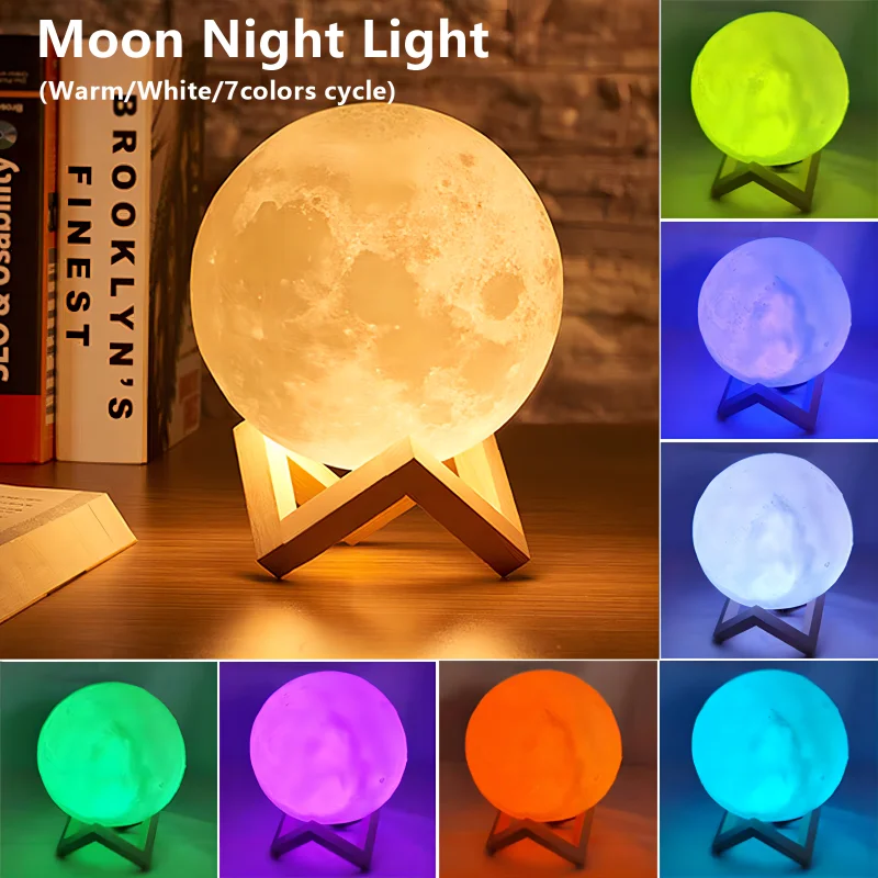 Book Light LED Moon Light Galaxy Light, Moon Night Light, Girl, Boy, Child Birthday Gift, Bedroom Decoration Indoor lighting 2