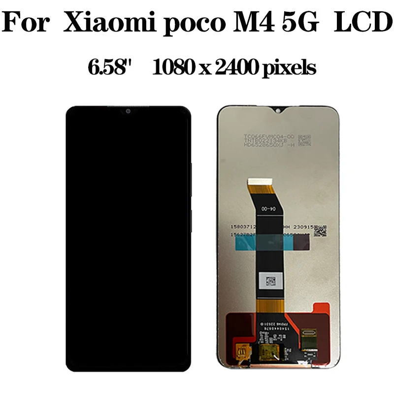 Écran LCD Complet Pour Xiaomi Poco M4 5G / POCO M5 - Noir, Neuf