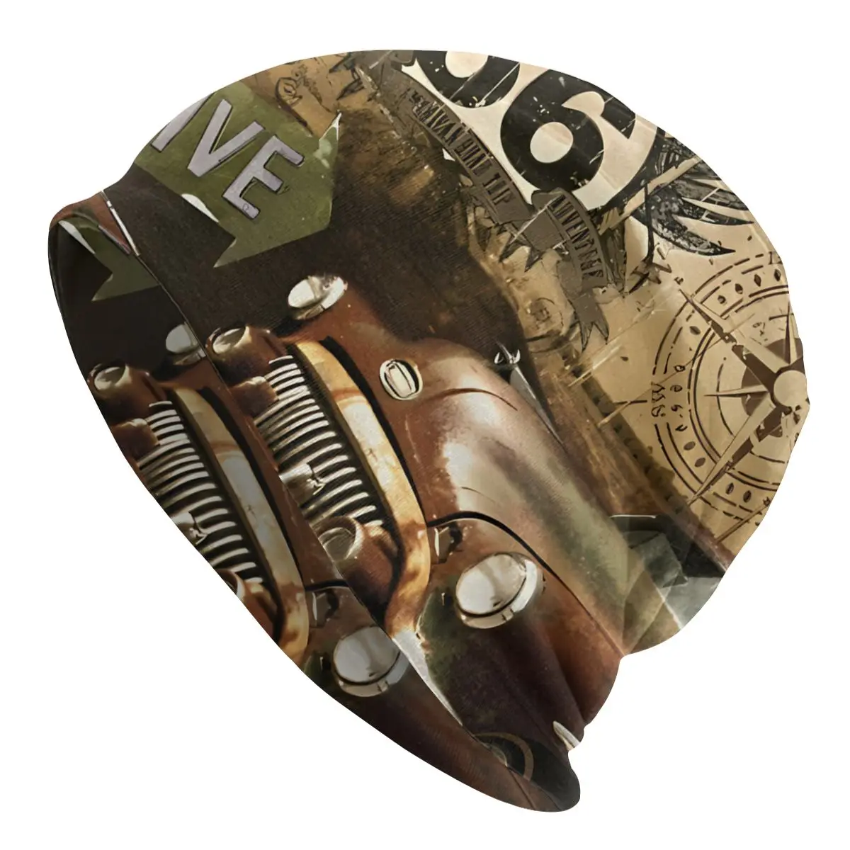 

Мужская осенне-Весенняя тонкая облегающая шапка Route 66 для мужчин и женщин