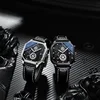 CHENXI 904 Men Quartz Watches Square Dial Wristwatch Chronograph Calendar Luminous Leather Strap Fashion Sports Men's Watch 3
