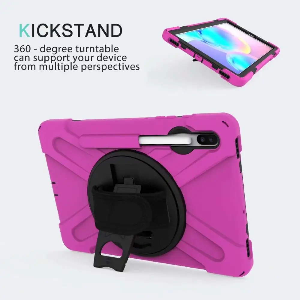 Prova de Choque com Alça de Mão para Samsung Galaxy Tab s6 10.52023 Sm-t860 T865 Sm-t865 Sm-t865 s Case à - Imagem 6